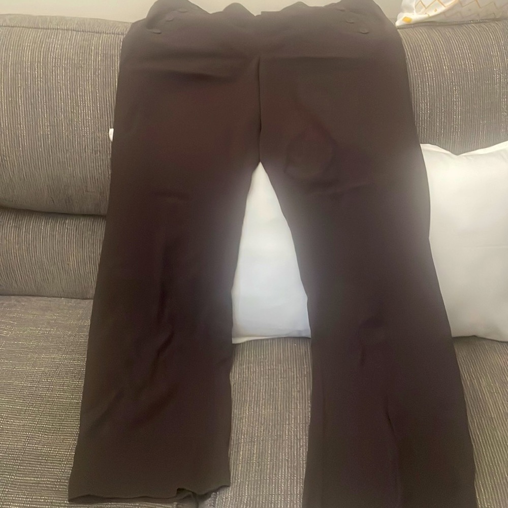 Brown women’s work pants.
